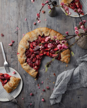 Not so sweet strawberry galette