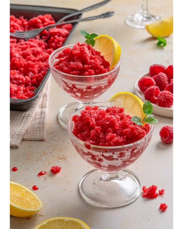Today was the first day it felt like spring is around the corner. And that means summer isn't too far either! Almost time for this refreshing raspberry granita. Made with fresh raspberries as well as Raspberry Vinegar Cordial from @laststbrewery. Yum!
Always hard to photograph because it melts so quickly, so you definitely need a stand in to set everything up before swapping it out with the real deal...
.
Have a lovely sunny weekend everyone!
.
#granita #raspberry #raspberrygranita #icecool #icedessert #sorbet #foodphotographeraustralia #foodphotographerandstylist #lightandbright #foodphotography #foodstylist #benallaphotographer